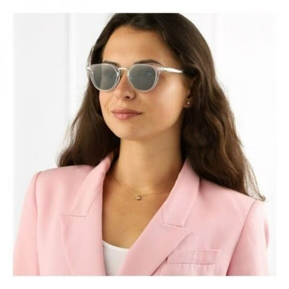 Prada PR17YS 2AZ04D Women BRAND NEW Sunglasses Crystal Green Polarized Oval - Picture 10 of 12